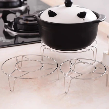Stainless steel steaming rack, steaming grid, round household pot rack, three-legged pot rack, heat-insulating rack, fish steaming rack, vegetable steaming rack Stainless steel steaming rack, steaming grid, round household pot rack, three-legged pot rack, heat-insulating rack, fish steaming rack, vegetable steaming rack